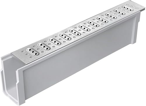 Desagüe de acero inoxidable 304 con rejilla antideslizante para patio, carreteras, terrazas, garajes, cocinas y baños, puerta de drenaje con estante para cubierta de alcantarillado