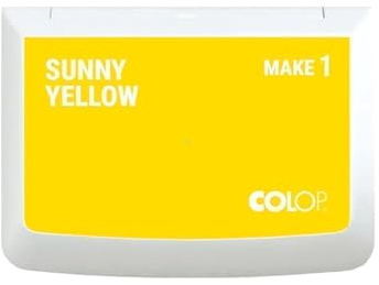 COLOP MAKE 1 tampone d'inchiostro, giallo sole, 50 x 90 mm, tampone d'inchiostro per timbri a mano tradizionali e timbri creativi