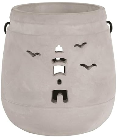 Beton Windlichter 12 cm/h grau (Leuchtturm)