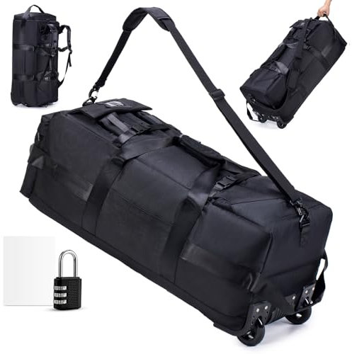 SUCIKORIO Reisetasche Mit Rollen Groß 85L 3 IN 1 Handgepäck Tasche mit Zahlenschloss 3 Stellig 78x33x32cm Wasserdicht Oxford Reiserucksack 2 Rolls XL Rucksack Koffer mit Tragegriffen für Reisen