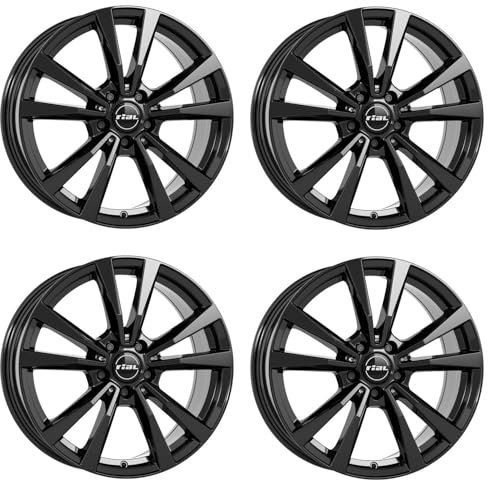 4x Rial Felgen M12 7.0Jx17 ET48,5 5x112 diamant-schwarz kompatibel mit AUDI A4
