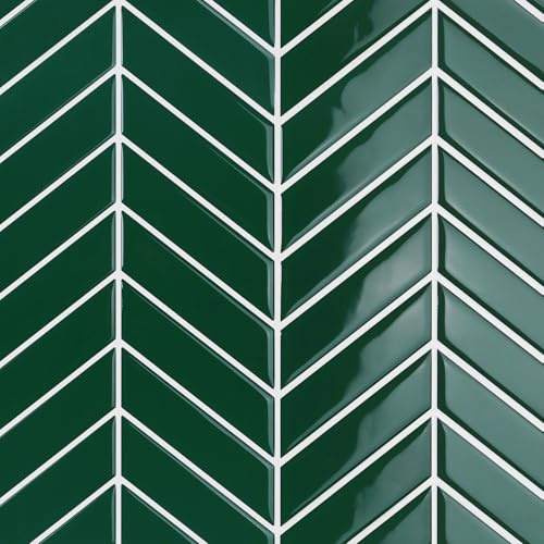 CRE8TIVE 16 piastrelle autoadesive da cucina, verde, motivo a spina di pesce, per bagno, cucina, impermeabile, 3D, per piastrelle, cucina, doccia, 30,5 x 30,5 cm