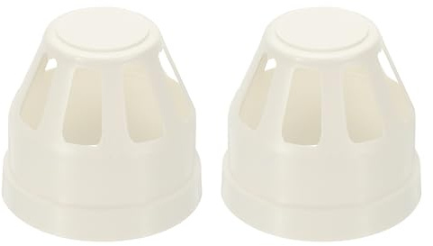 PATIKIL 2 Pcs PVC Drain Pipe Vent Cap, 2 Inch Vent Pipe End Cap Cover Roof Air Vent Round Chimney Cap Air Vent Covers for DWV Pipe Fitting Ventilation Exhaust System, White