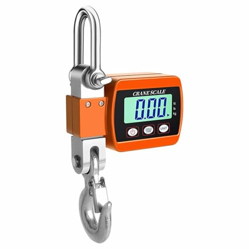 Idota kranvåg 500 kg hängande våg digital LCD-våg viltvåg fiske vagga (orange)