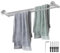 WJUAN Porte-Serviettes Extensible 43-72 cm Double Barre INOX 304 Argent Brillant - Salle de Bain/Cuisine/Hôtel