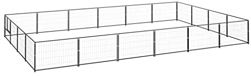 HOMEELIKE Hundezwinger Schwarz 24 m2 Stahl