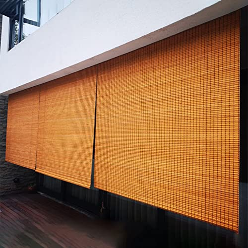 Estor enrollable de bambú para exteriores, estilo japonés, con protección UV, para porche, pérgola y cenador de privacidad