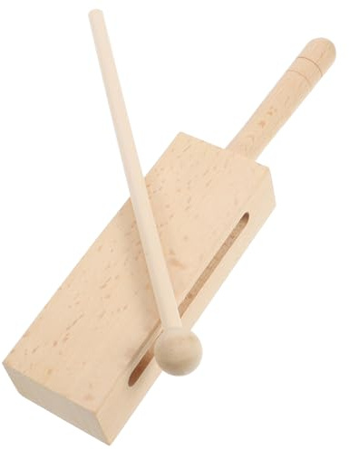 TOYZFRIENDY Holz Rhythmusblock mit Schlägel Stabiles Percussion-instrument Vielseitig Einsetzbar für Bands Erwachsene und Anfänger Klanginstrument aus Robustem Holz