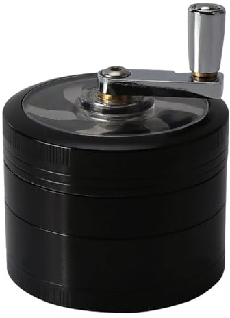 Broyeur Manuel, Moulin À Herbes Et Épices, for Herbes, Café, Sel Et Poivre, Noix De Muscade, Gingembre, Sel Gemme Et Grains De Poivre, Outil De Broyage Portatif(Black)