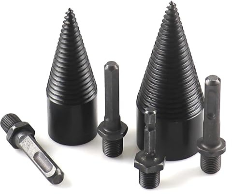 cskky Brocas for cortar leña de 32/42 mm, 6 unidades, conos tornillo for madera, brocas cuadradas, redondas y hexagonales for taladro percutor .oth