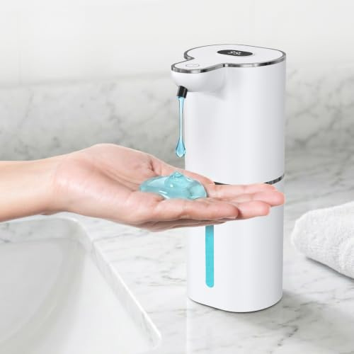 ORIA Dispensador Jabón Auto sin Contacto – IPX5 380ml | Sensor IR, Pantalla Digital, 6 Dosis Ajustables, Usb-C, IPX5, Baño, Cocina, Oficina, Hotel