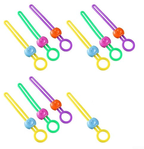 ZWEquipint Confezione da 10 clip colorate per la conservazione degli alimenti, cinghie di tenuta con chiusura a bottone, clip riutilizzabili in PVC PP per la freschezza della cucina