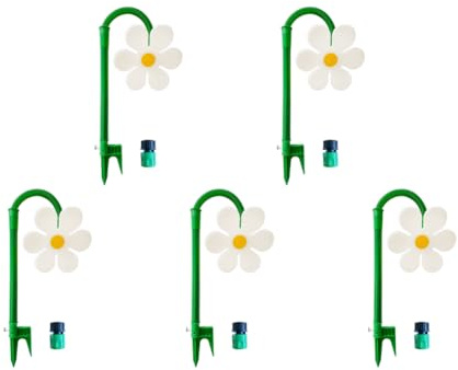 Juego de 5 aspersores de jardín en Forma de Flor, Alcance de 6 Metros, aspersor Giratorio de 360°, Flor danzante, rociador móvil para riego, aspersor para césped, terraza y jardín