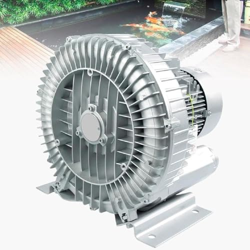 Ventilatore industriale monofase ad alta pressione ad anello a vortice, ventilatore rigenerativo per acquacoltura, soffiaggio d'aria o aspirazione 750W