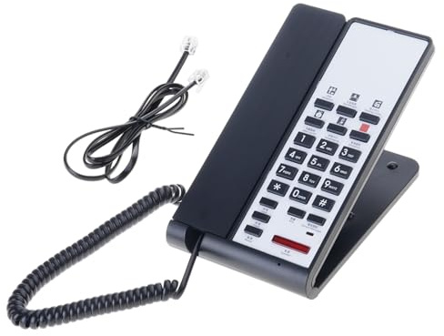 Elnwnnkc 2 Réduction du Bruit du téléphone Filaire analogique, téléphone de Bureau à Domicile pour Les Personnes âgées, téléphone de Bureau Filaire pour l ' hôtellerie