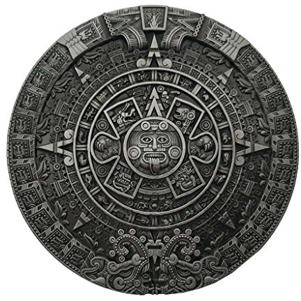 YONE Xwest Mayan Aztec Calendar Belt Buckle Grey Gürtelschnallen
