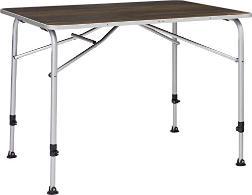 BERGER Livenza Campingtisch - Klapptisch Höhenverstellbar Alu Campingtisch Klappbar Camping Tisch Gartentisch Klappbar - Falttisch Esstisch Balkon Klapptisch Garten Terrasse (Dunkel, 80 x 60 cm)