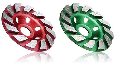 N / A Metal Circular Saw Blade Set 100mm Diamond Grinding Wheel Disc Concrete Masonry Stone Marble Sanding Wheel Green/Red Cuts Wood, Metal and Plastic