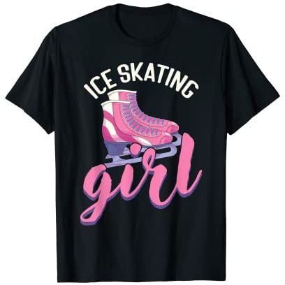 Eisläuferin Schlittschuhlaufen Mädchen Eiskunstlaufen T-Shirt