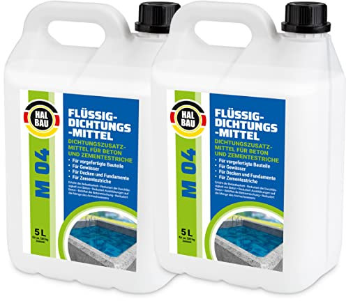 Flüssiger 10L Dichtungsmittel für Beton Zementestrich Mörtelzusatzmittel Plastifizierer M04