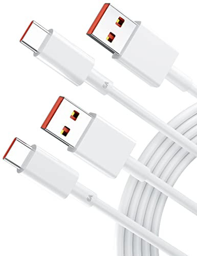 USB C Kabel 120W 6A [2Stück 2m],Typ C Ladekabel für Xiaomi 15T Pro,USB Typ C Schnellladekabel 65W 6A Fast Charge Datenkabel LadeKabel für Mi 15 Ultra 15T 14T Redmi Note 14 Pro 11 11s 13Pro Poco X7 Pro