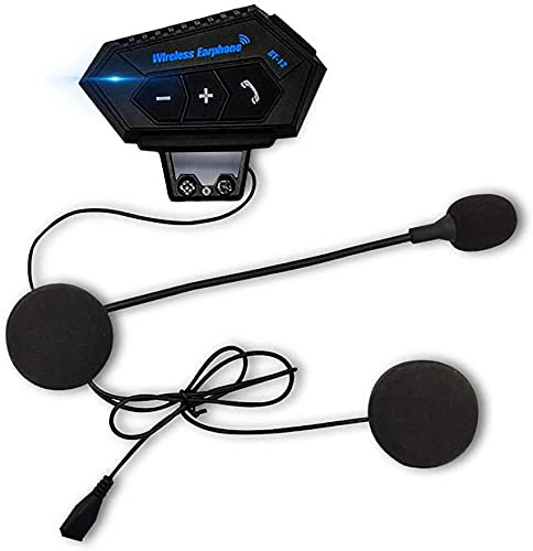 OBEST Auricolare Bluetooth per Casco, Cuffie da Moto Bluetooth,per Una Varietà di Montaggio su Casco, Adatto per Sci, Arrampicata