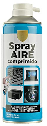 Spray de Aire Comprimido 400 ml, Aire a Presión para Eliminar Polvo de Teclados, Ordenadores, Portátiles, Impresoras, Cámaras y Equipos Electrónicos - 1 Unidad
