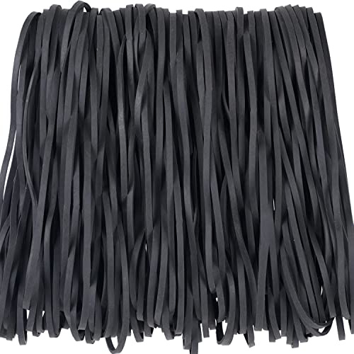 AMUU Rubber Bands Fits 8-33 Gallon Trash Cans Black Large 120 Pack Size #117B (7 x 1/8) for Trash Cans Big Large Strong Elastic Bands for Office Supplies File Folders Litter Box