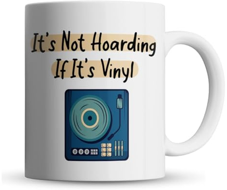 Inky Penguin - Not Hoarding If Its Vinyl - Record Collector, Music Gift Mug, Ceramic, 11fl. oz.