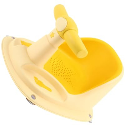 Babybadewannenstuhl für Babys mit Rutschfester Basis, Gelb | Pp Duschsitz Tpe und Robuste Ausführung Ergonomische Form für Badewanne