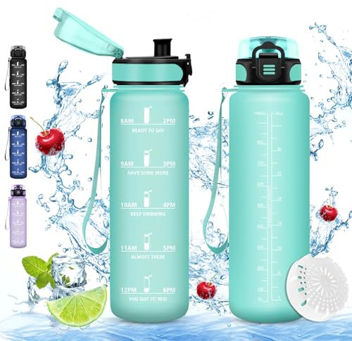 Stylanda Borraccia Sportiva, Borraccia 1000ml, Borraccia Sport, Borracce ciclismo, Senza BPA & Prova di Perdite, Borracce per Bambini, Adulto, Bici, Scuola, Ufficio, Yoga