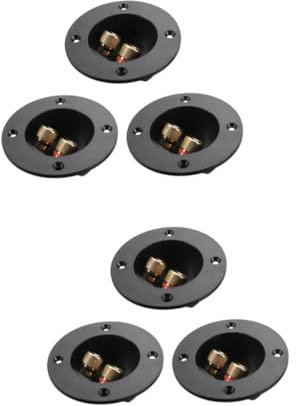 Gadpiparty 2 Sätze Home Car Stereo 2-Wege-lautsprecheranschluss Cup Connector Schraubklemmen Schwarz Für Subwoofer- 3 Stück * 2
