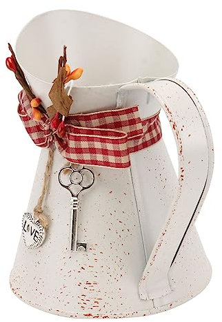 Alipis 3 STK Blecheimer Blumentopf doniczki do kwiatow do salonu blumentopf Metall Hängender Pflanzer rustikale Krugvase Eimer Schmuck Milchkrug Rotes Dekor Retro-Eimer-Schmuck Eiseneimer