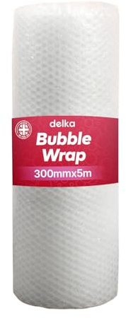 delka Bubble Wrap Premium Quality Material for Fragile Items, Moving, Storage & Shipping, Environmentally Friendly and Cost Effective (300mm x 5m)