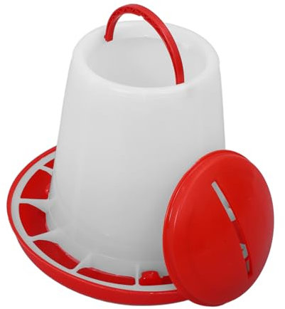 Happyyami Futterautomat Wasserspender für Küken Hühnerfutter für Babys Kükentränke Kükenfresser Hühnerfutterhäuschen hängen Geflügeltränke Hühnerfütterer hängen Hühnerfutterspender pp