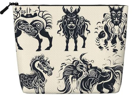Kirin Kultur- und Kosmetiktasche für Damen, dekorative Malerei, Unisex, Kulturbeutel, Aufbewahrungstasche für Körperpflege