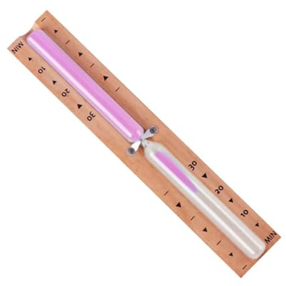 KESOTO 30 Minuten Sanduhr für Sauna, Holzmodell, Wandmontage, Vielseitig Einsetzbar, Rosa Sand