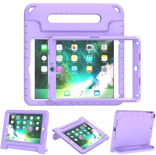 Coque Surom pour enfants avec protecteur d'écran pour ipad 9,7 2018/2017, iPad Air 2, antichoc convertible avec poignée