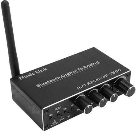 Bluetooth 5.3 Receptor, Sonido sin Pérdidas, Audio de Baja Latencia y Música HD, Soporte de AUX óptico 3.5 Mm, para Altavoces Estéreo en el Hogar, de Transmisión de Música Estéreo