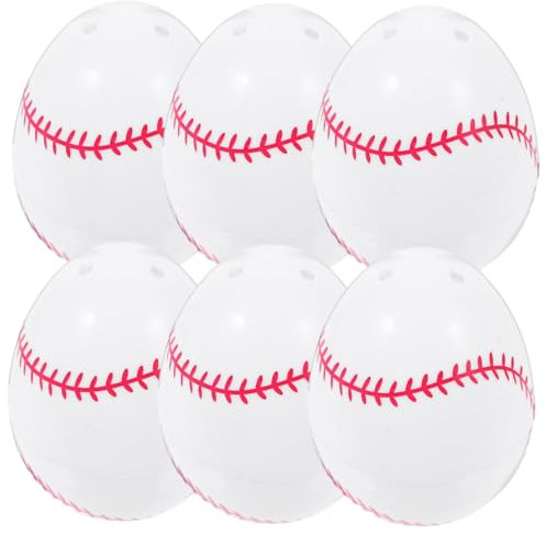 Toyvian 12pcs Baseball Easter Eggs Plastic Fillable Egg Shape Candy Boxes for Easter Party Decor and Hunt Favors