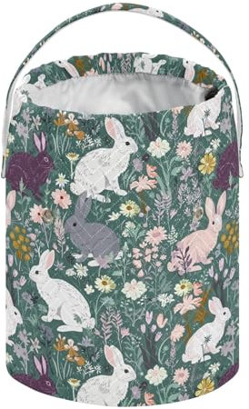 Hasen-Osterkörbe, Pastellfarben, Osterkörbe, Häkelgarn, Tasche, Kordelzug, Stricktasche, kleine Häkeltasche, Garn-Aufbewahrungsbehälter für Häkelzubehör, Zubehör, Nadeln