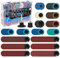 136 PCS Die Grinder Sanding Discs Bits, 50mm Drill Sanding Attachment with 6.35mm Shank for Grinder Rotary Tool Accessories, Roll Lock Quick Change Discs Set for Removing Paint, Welds and Oxidation