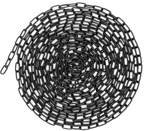 BEASAFY Cadena de acero de 10 m, cadena de 3 mm, color negro, para columpios, cadenas para secar ropa, cadenas de barrera, cadena para perros