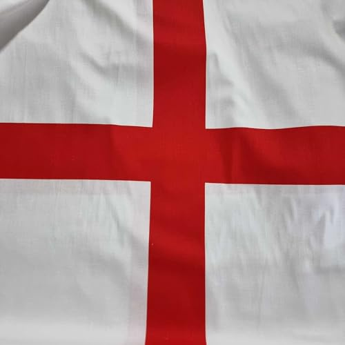 Bandiera di San Giorgio Inghilterra stampata 100% cotone tessuto 75 cm x 55 cm bandiera inglese croce di San Giorgio lunghezza continua