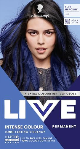 Schwarzkopf LIVE Intense Colour Hair Dye, U67 Blue Mercury