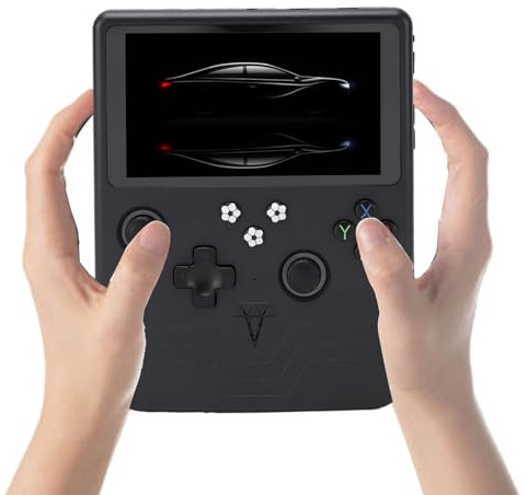 YUEHISY Console di Gioco retrò da 6, Dispositivo di Gioco Portatile da 128 GB, Doppi Joystick, Batteria da 6000 MAh, Open Source, Oltre 30 Emulatori per Bambini e Adulti in Viaggio (BLACK)