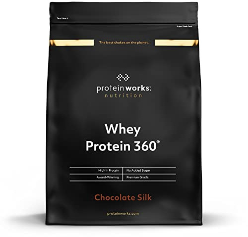 Protein Works - Whey Protein 360, Premium Whey Concentrate Blend, Rich in BCAAs, Full Amino Acid Profile, Digestive Enzymes, Low Fat Protein Shake, Chocolate Silk, 40 Servings, 1.2kg