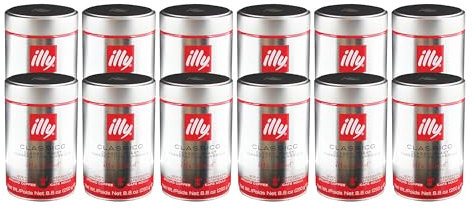 illy Moka, 100% arabica caffè, caffè macinato, espresso, normale roestung, Dose, 12 X 250 G