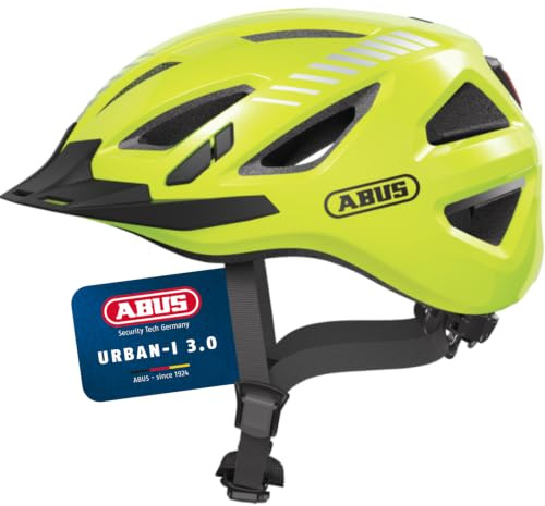 ABUS Stadthelm Urban-I 3.0 - Fahrradhelm mit Rücklicht, Schirm und Magnetverschluss - für Damen und Herren