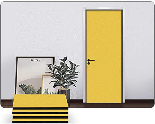 DXMCC Schallschutz Schaum Matte, Feuerdämmend Filz Schalldichter Türaufkleber Hohe Dichte Lärmreduzierung Tackable Akustische Filzfliesen(Golden,100 * 50 * 2cm)